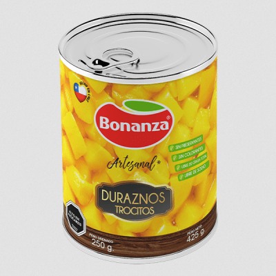 CAJA TARRO DURAZNO TROCITOS BONANZA 425G 24 UNIDADES1