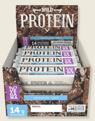 DISPLAY BARRA PROTEIN WILD CHOCOLATE COCO 45GR 16U1
