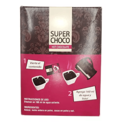 DISPLAY CHOCOLATE CALIENTE SUPER CHOCO 20GR 10 UND1
