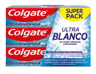 DISPLAY PASTA DENTAL COLGATE ULTRA BLANCO 90GR 3U1