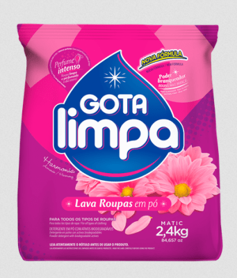 MANGA DETERGENTE EN POLVO GOTA LIMPA ARMONIA 2,4 KG  8 UNIDADES1