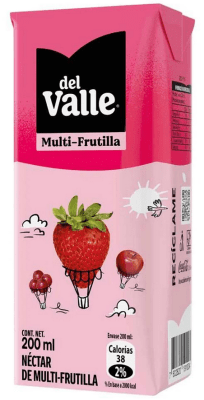 CAJA NECTAR ANDINA DEL VALLE FRUTILLA 200ML 24U1