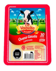 QUESO GAUDA LAMINADO LA VAQUITA 400G