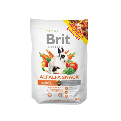 BRIT ANIMALS ALFALFA SNACK FOR RODENTS