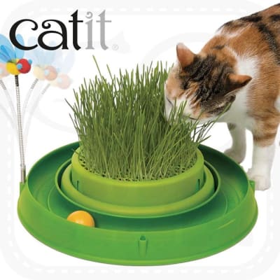 CATIT PLAY CIRCUITO 3 EN 1 CON PASTO