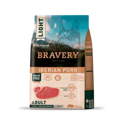 BRAVERY LIGHT IBERIAN PORK ADULT LARGE/MEDIUM BREEDS