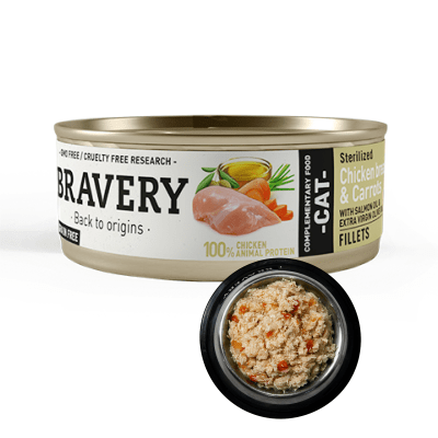 BRAVERY CHICKEN AND CARROTS STERILIZED CAT WET FOOD1