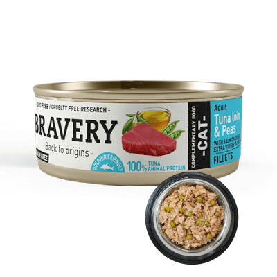 BRAVERY TUNA LOIN AND PEAS ADULT CAT WET FOOD1