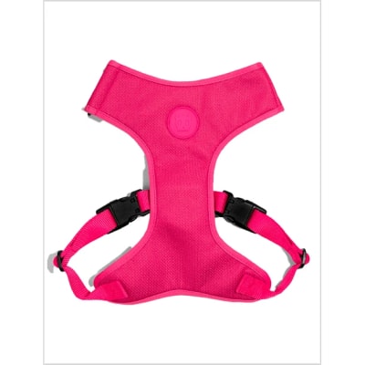 ZEE DOG PINK LED ADJ MESH HARNESS1