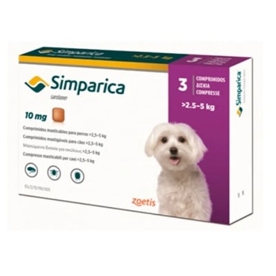 ZOETIS SIMPARICA 2.5-5 KG (10 MG)
