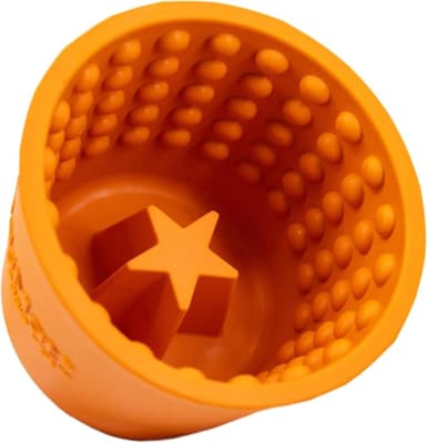 LICKIMAT YOGGIE POT ORANGE FOR DOG1