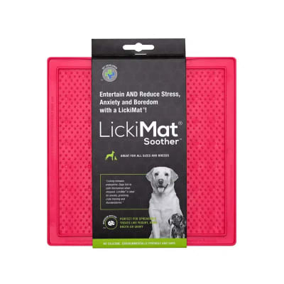 LICKIMAT SOOTHER PINK FOR DOG1