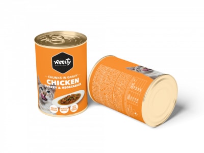 AMITY CHUNKS CHICKEN TURKEY AND VEGETALES ADULT CAT