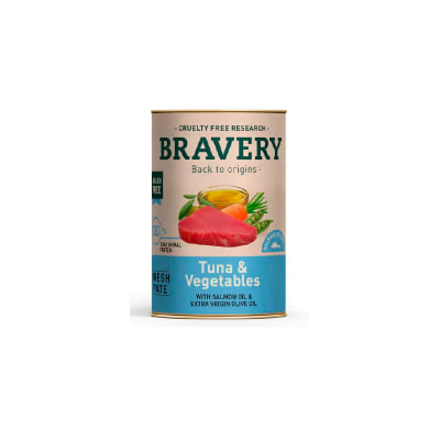BRAVERY LATA TUNA AND VEGETABLES DOG WET FOOD1