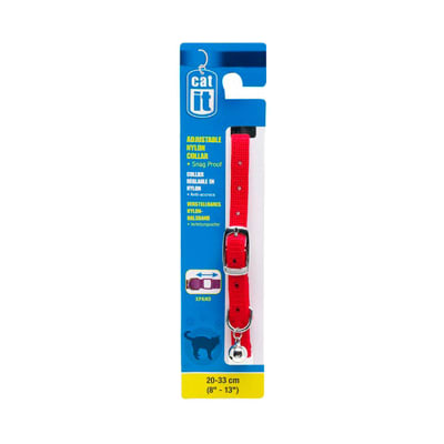 CATIT COLLAR EXPAND CON HEBILLA ROJO