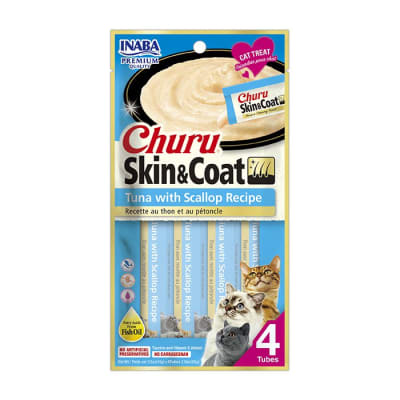 INABA CHURU SKIN & COAT CAT TUNA SCALLOP