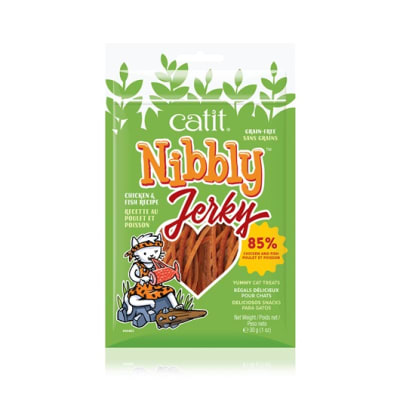 CATIT NIBBLY JERKY POLLO Y PESCADO