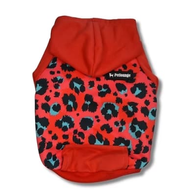 PETLOUNGE HOODIE CORAL LEOPARD