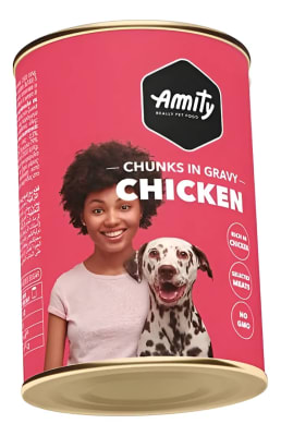 AMITY CHUNKS CHICKEN ADULT DOG WET FOOD LATA1