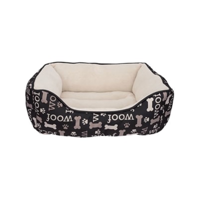 DOGIT DREAMWELL CAMA RECTANGULAR WOOF NEGRA 60 CM1