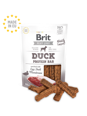BRIT JERKY SNACK DUCK PROTEIN BAR FOR DOG