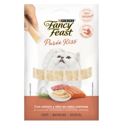 PURINA FANCY FEAST SALMON Y ATUN EN SALSA SNACK PARA GATOS