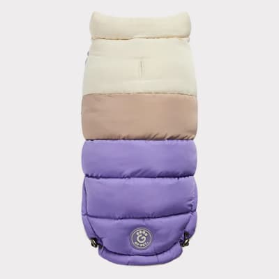 GF PET PARKA COLOR BLOCK PURPURA1