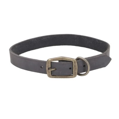 COASTAL CIRCLE-T COLLAR CUERO RUSTICO GRIS 60 CM