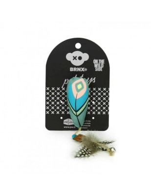 BRNX JUGUETE CAT MAXI TOY PLUMA BOHO CELESTE