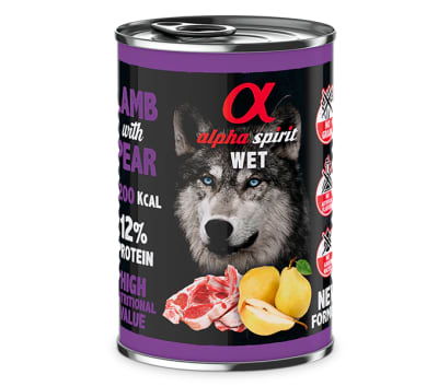 ALPHA SPIRIT LATA CORDERO CON PERA 400 GR