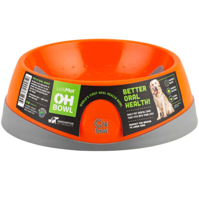 LICKIMAT OH BOWL ORANGE FOR DOG1