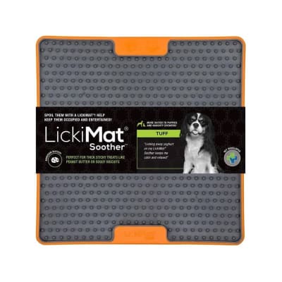 LICKIMAT SHOOTER TUFF ORANGE FOR DOG1