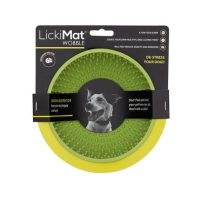 LICKIMAT WOBBLE GREEN FOR DOG1