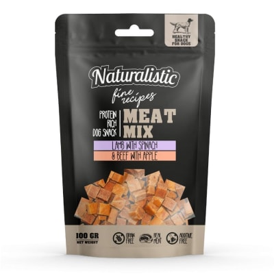 NATURALISTIC MEATMIX LAMB W/ SPINACH & BEEF W/ APPLE 100 GR