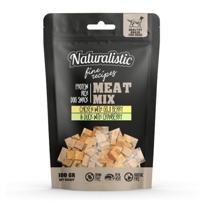 NATURALISTIC MEATMIX CHICKEN W/ GOJI BERRY & DUCK W/ CRANBERRY 100 G