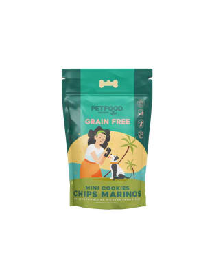 PETFOOD GRAIN FREE MINI COOKIES CHIPS MARINOS