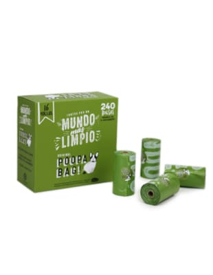 POOPA BAG! 15 BOLSAS DE DESHECHOS CAJA 16 ROLLOS