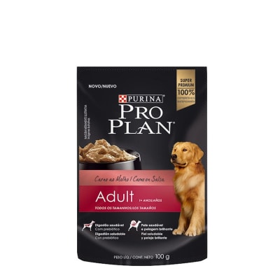 PRO PLAN POUCH ADULT CARNE