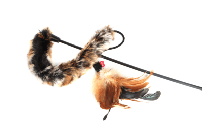 GIGWI FEATHER TEASER VARILLA CON COLA FELPA