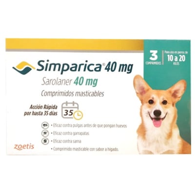 ZOETIS SIMPARICA 10-20 KG (40 MG)1