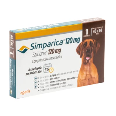 ZOETIS SIMPARICA 40-60 KG (COMP. 120 MG)1