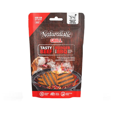 NATURALISTIC TASTY BEEF BURGER WITH BBQ. 220 GR. 3 UN1