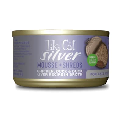 TIKI CAT SILVER CHICKEN, DUCK Y DUCK LIVER 70 GR