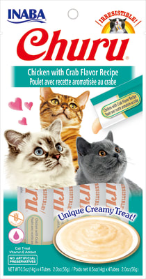 INABA IB CHURU CHICKEN WITH CRAB FLAVOR RECIPE. 56 GR