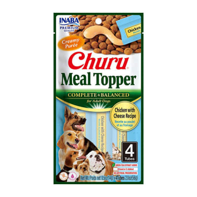 INABA CHURU DOG MEAL TOPPER CHICKEN AND CHEESE RECIPE 56 G