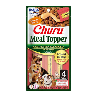 INABA CHURU DOG MEAL TOPPER CHICKEN AND BEEF RECIPE 56 G