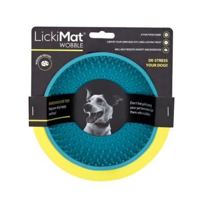 LICKIMAT WOBBLE TURQUOISE FOR DOG1