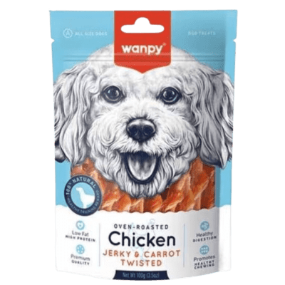 WANPY CHICKEN JERKY & CARROT STICKS 100 G