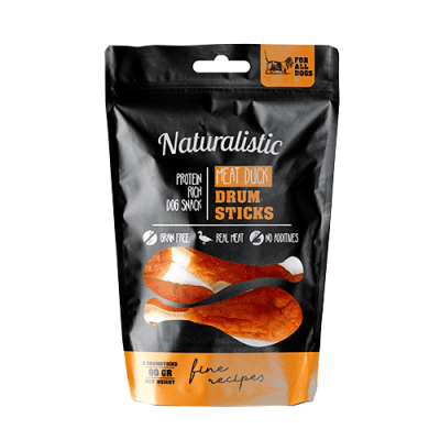 NATURALISTIC MEAT DUCK DRUMSTICK. 6 UN. 90 GR