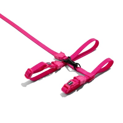 ZEE DOG PINK LED HARNESS + LEASH SET